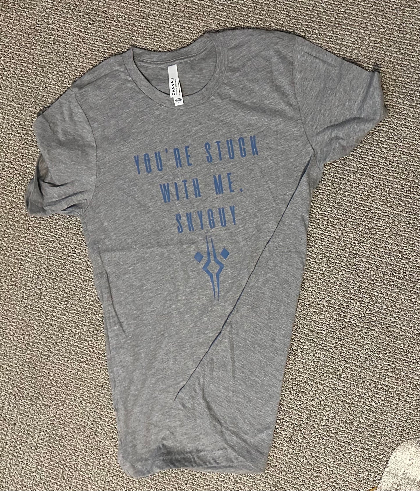 STUCK WITH ME SKYGUY TEE - Small Sport Grey