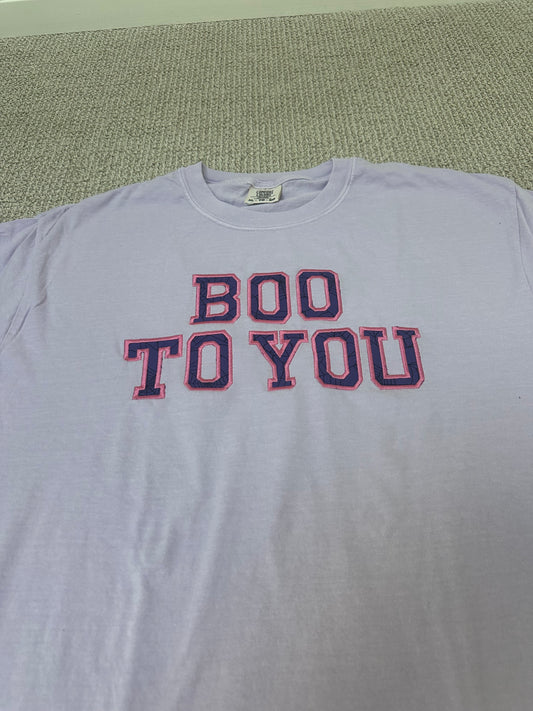 BOO TO YOU PATCHWORK (oopsie) - XL Tee